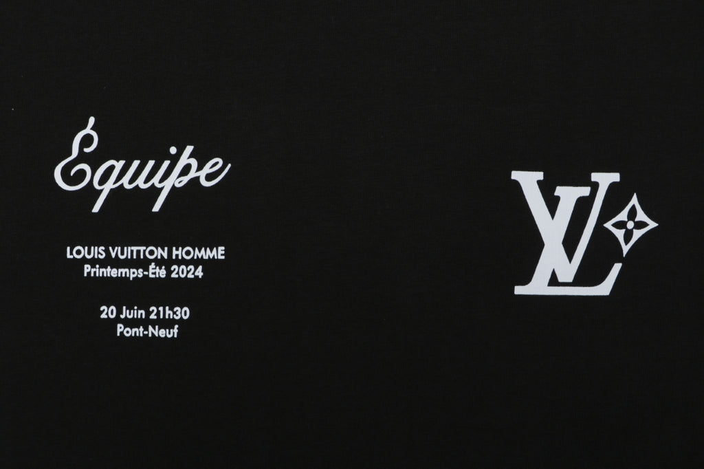 Louis Vuitton LVovers Runway Limited Print Short Sleeve Tee Black