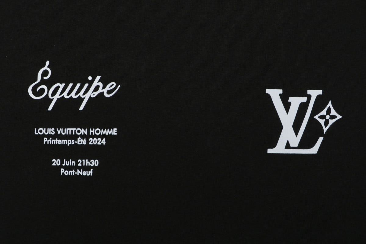 Louis Vuitton LVovers Runway Limited Print Short Sleeve Tee Black
