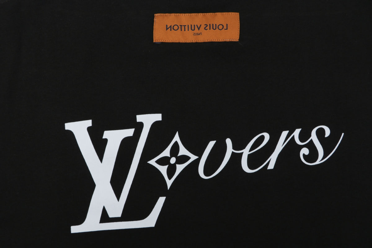 Louis Vuitton LVovers Runway Limited Print Short Sleeve Tee Black