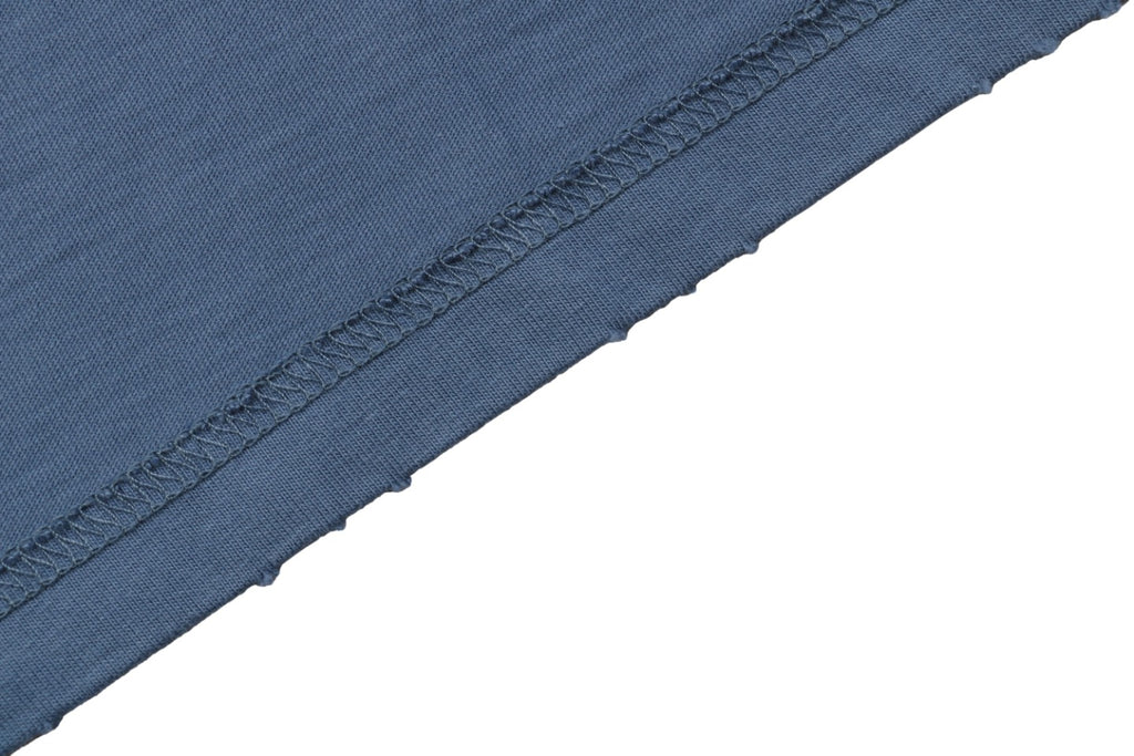 Dior 24SS Bold Italic Logo Print Short Sleeve Tee Slate Blue