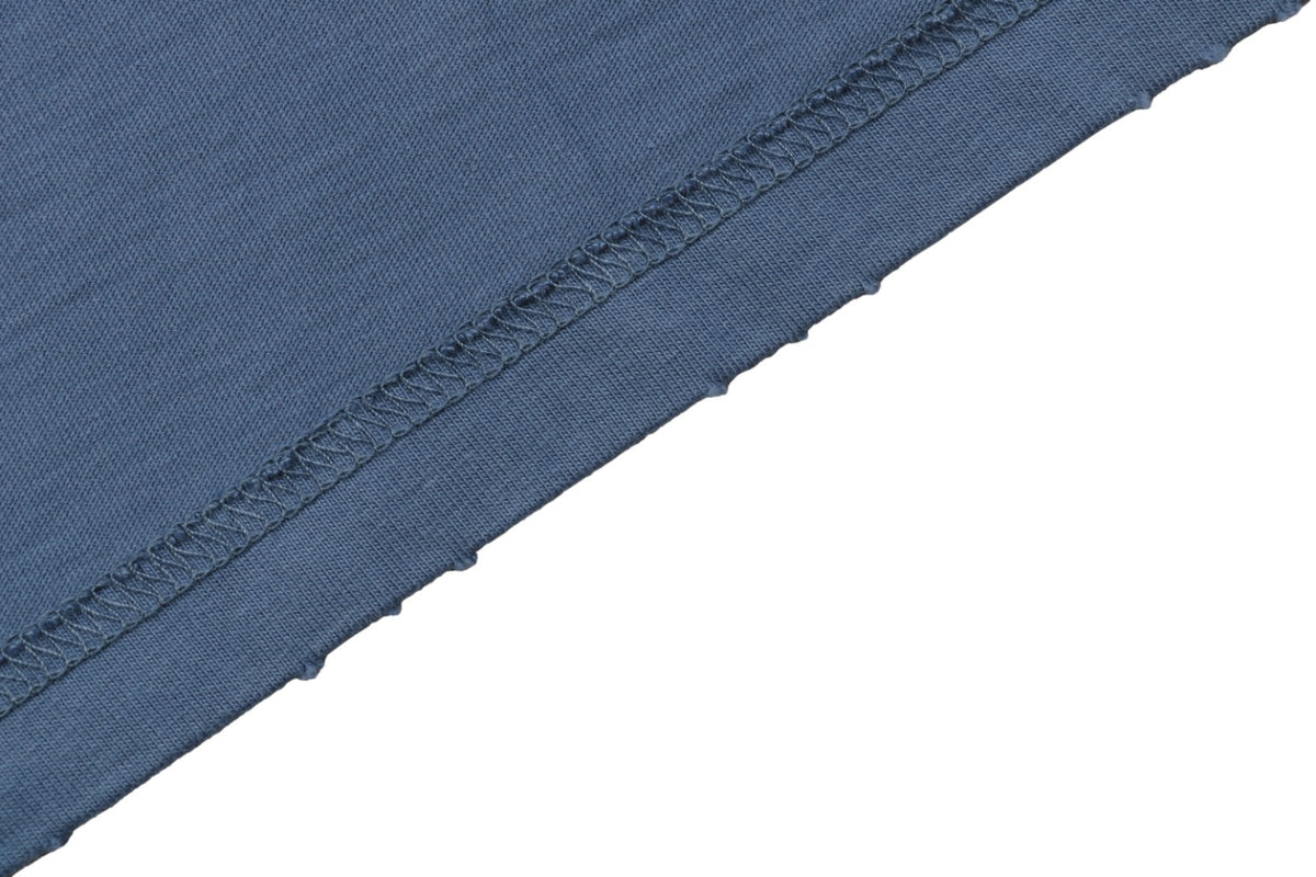 Dior 24SS Bold Italic Logo Print Short Sleeve Tee Slate Blue