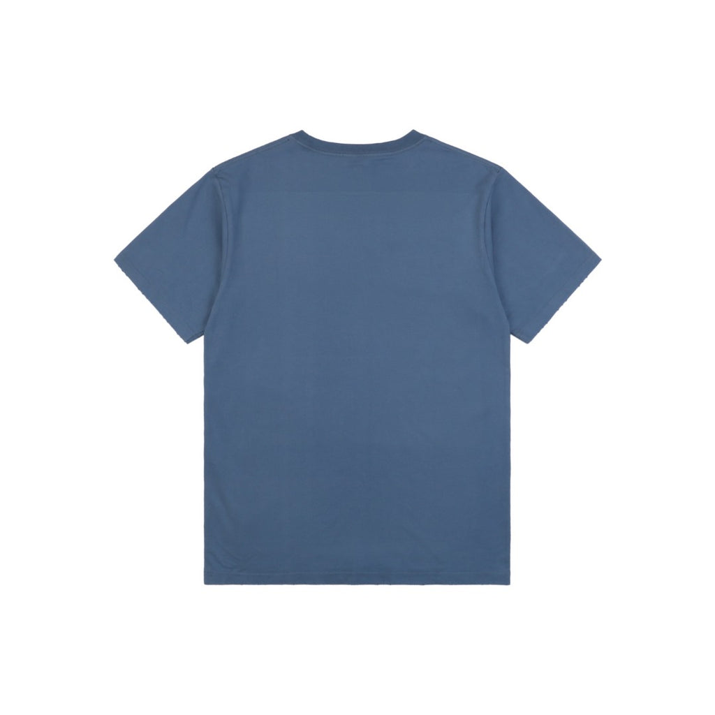 Dior 24SS Bold Italic Logo Print Short Sleeve Tee Slate Blue