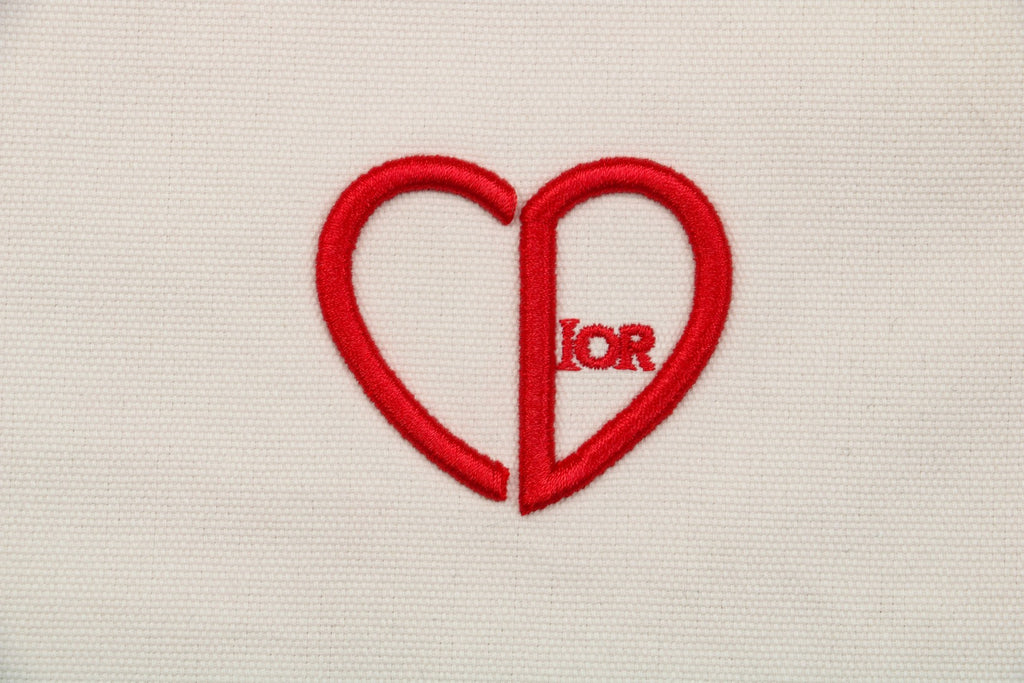 Dior 24FW CD Heart Embroidered Shorts Ecru