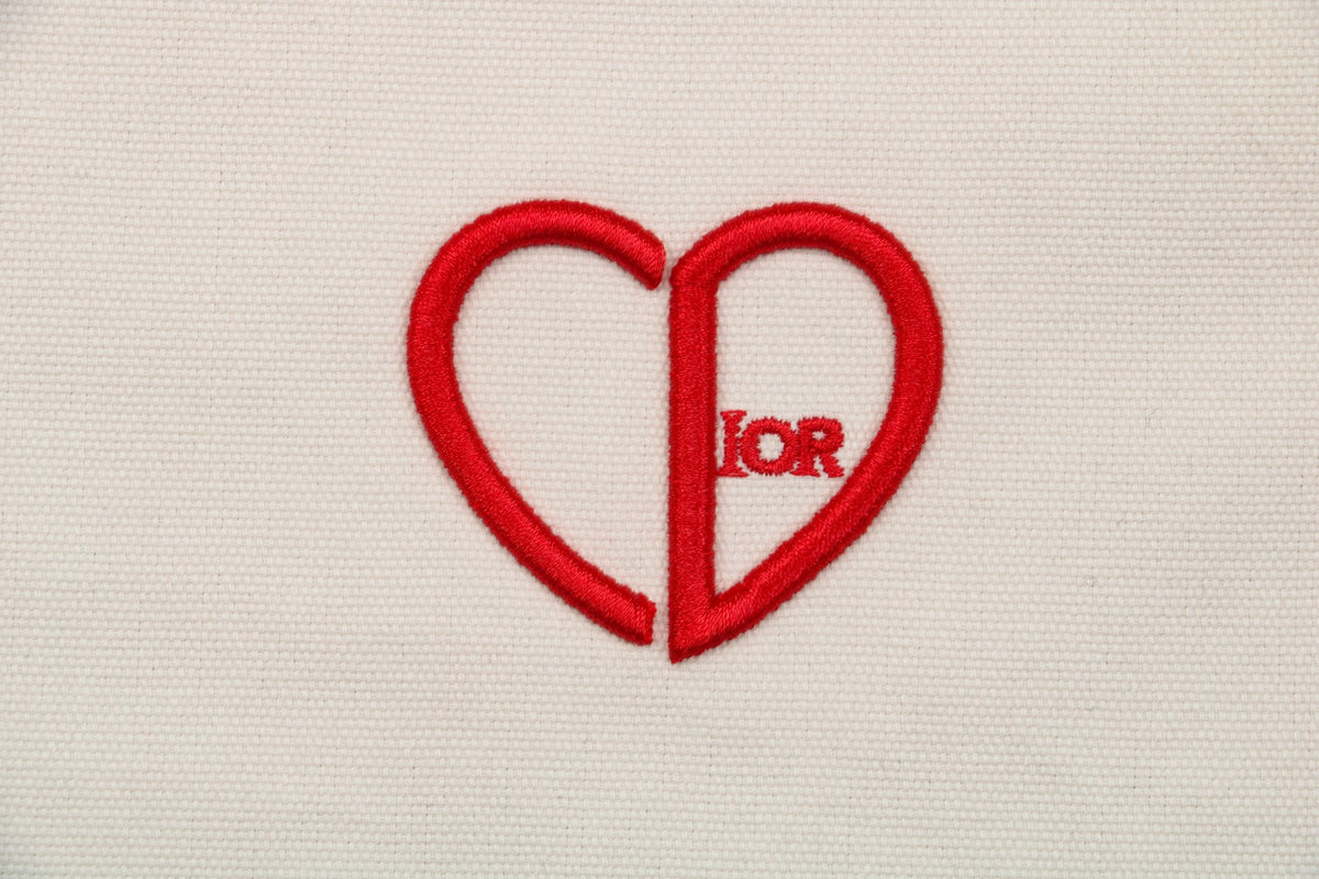 Dior 24FW CD Heart Embroidered Shorts Ecru