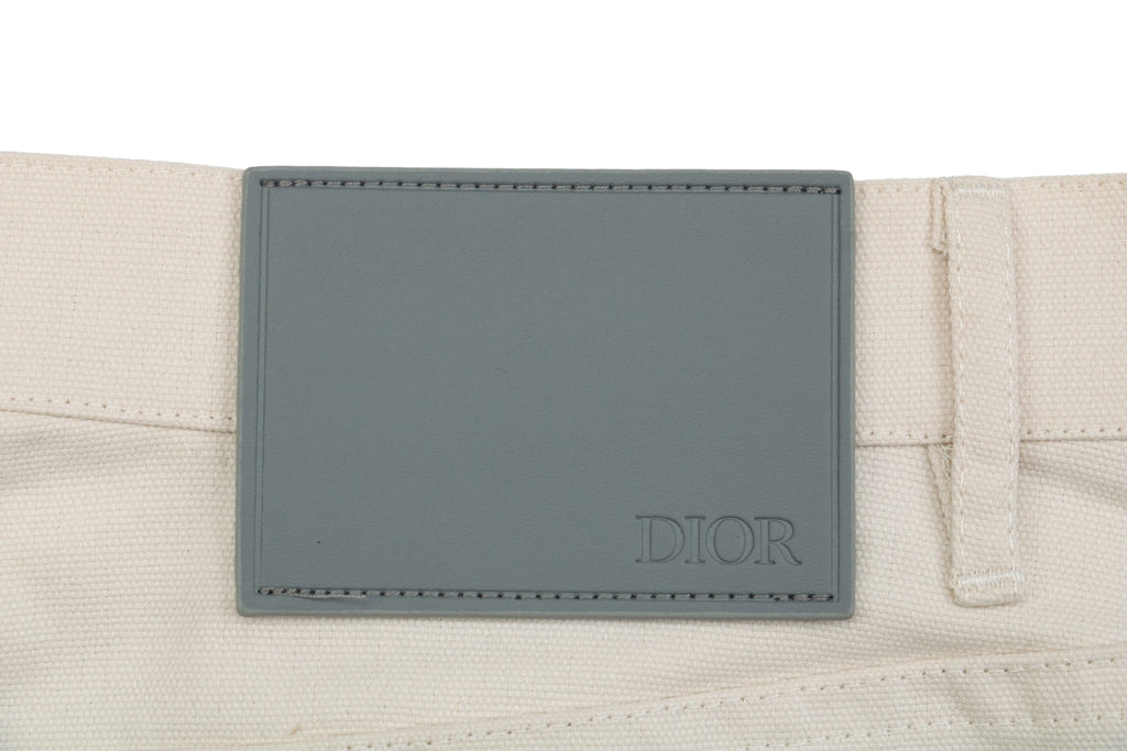 Dior 24FW CD Heart Embroidered Shorts Ecru