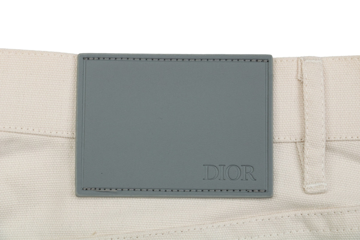 Dior 24FW CD Heart Embroidered Shorts Ecru