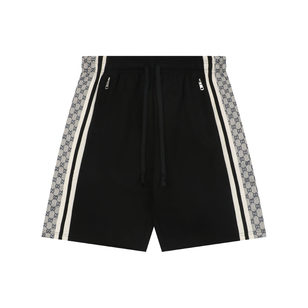 Gucci GG Supreme Webbing Side Stripe Shorts Black