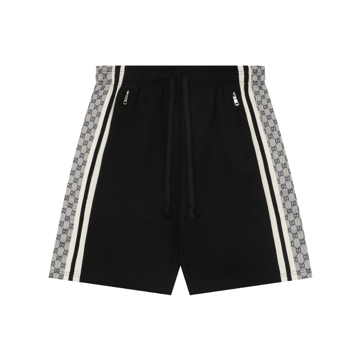Gucci GG Supreme Webbing Side Stripe Shorts Black