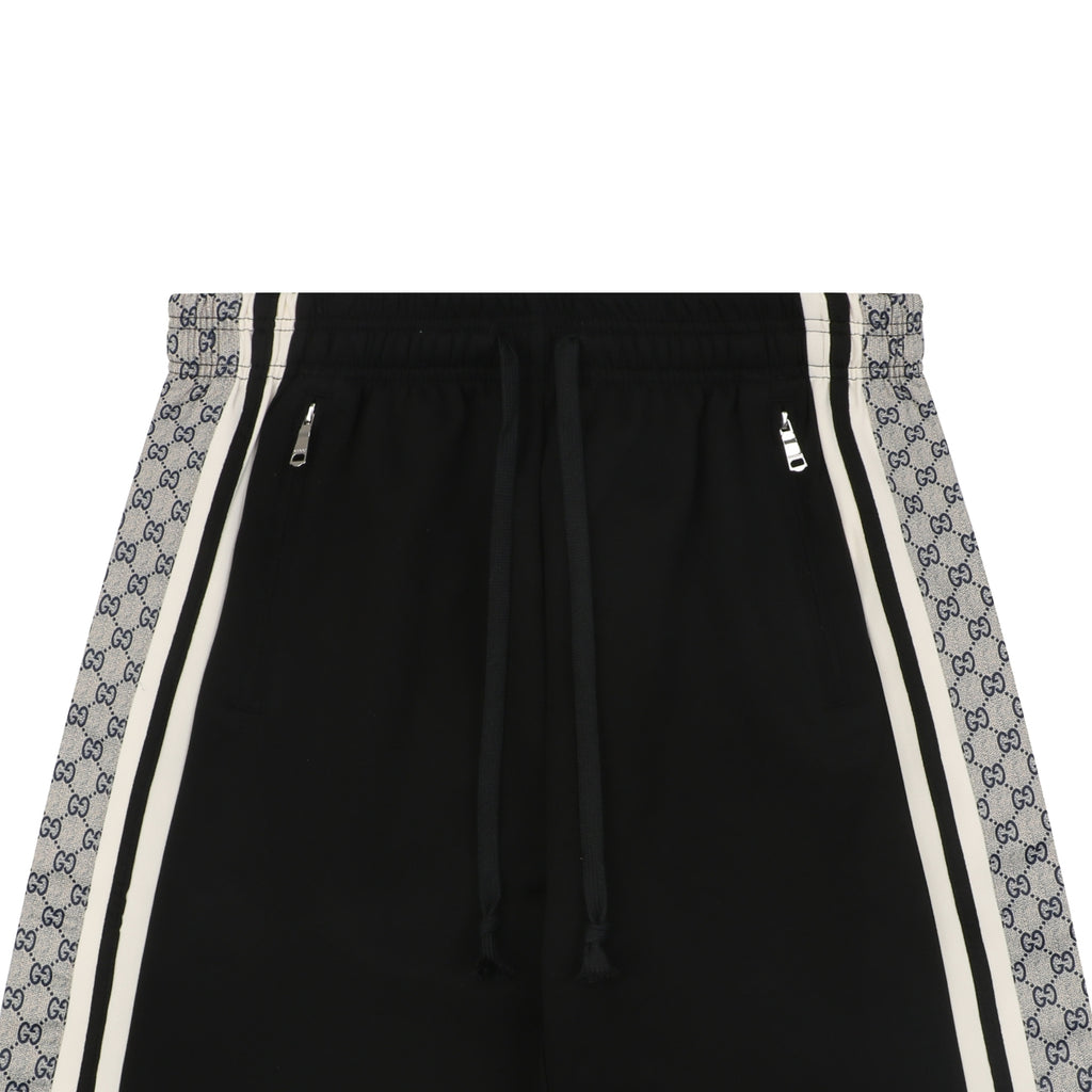 Gucci GG Supreme Webbing Side Stripe Shorts Black