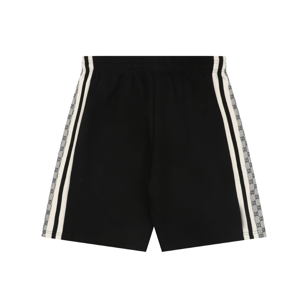 Gucci GG Supreme Webbing Side Stripe Shorts Black