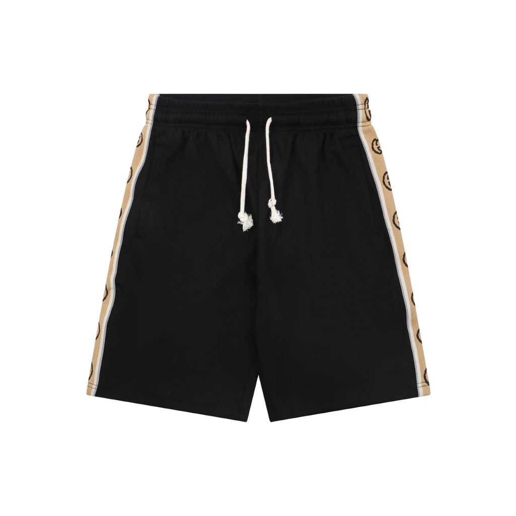 Gucci Double G Reflective Webbing Side Stripe Shorts Black