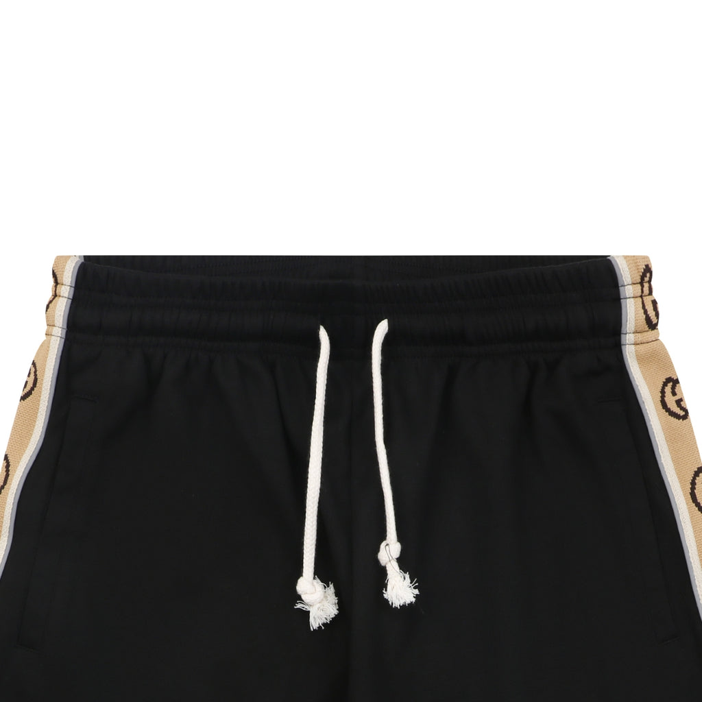 Gucci Double G Reflective Webbing Side Stripe Shorts Black