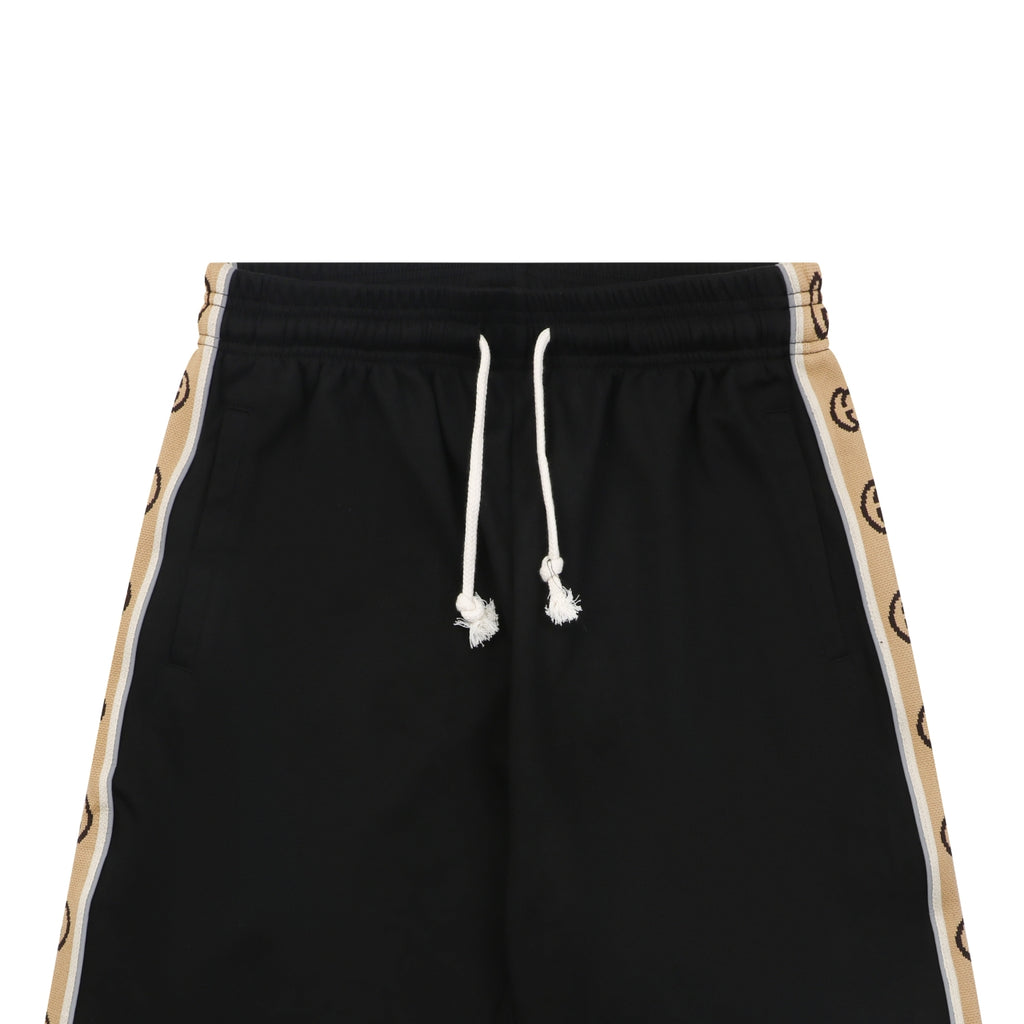 Gucci Double G Reflective Webbing Side Stripe Shorts Black