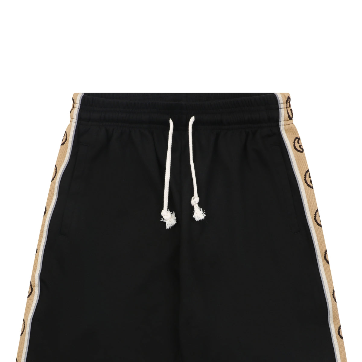 Gucci Double G Reflective Webbing Side Stripe Shorts Black