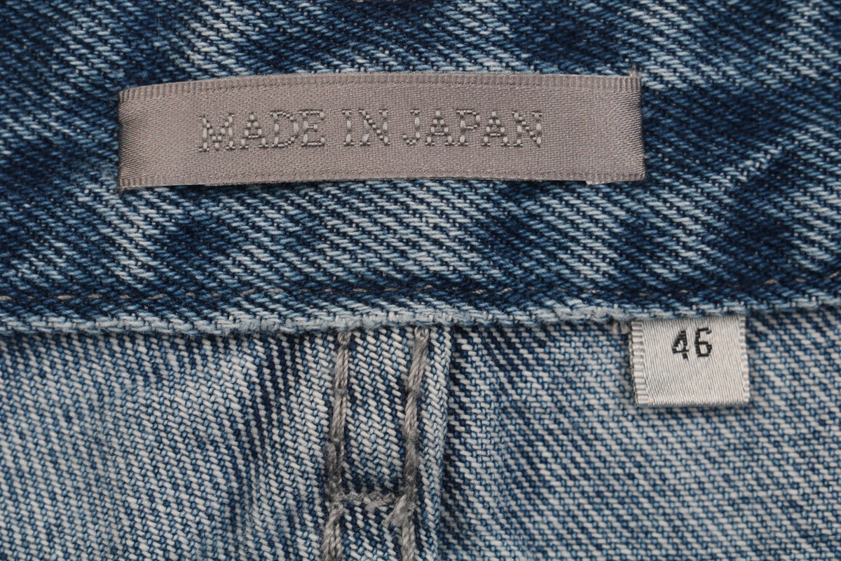 Dior 24SS Cannage Stitch Carpenter Denim Shorts Mid Blue