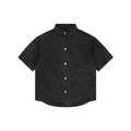 Louis Vuitton Monogram Shadow Washed Denim Short Sleeve Shirt Black