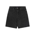 Louis Vuitton Monogram Shadow Washed Denim Shorts Black
