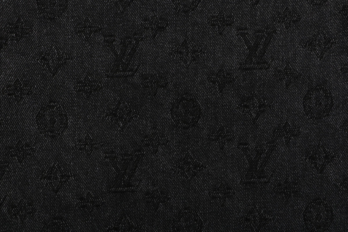 Louis Vuitton Monogram Shadow Washed Denim Shorts Black