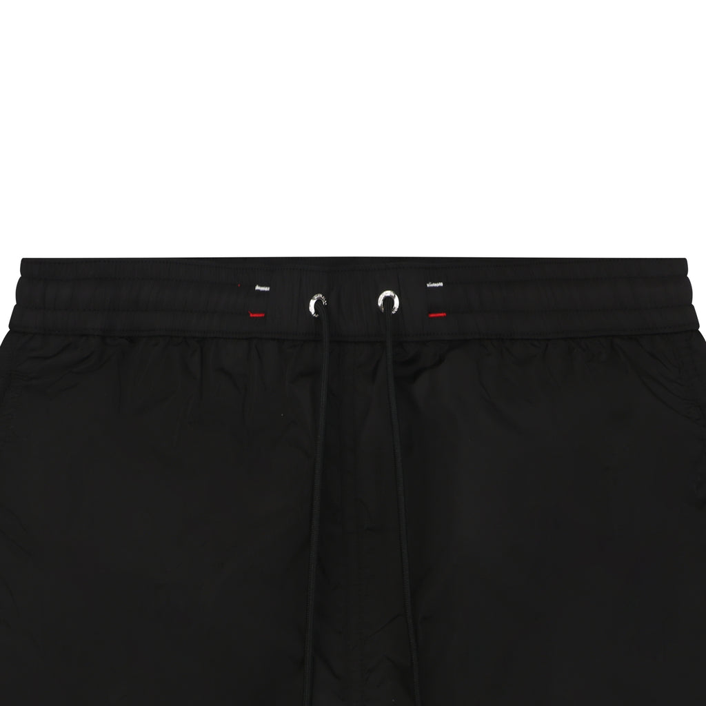 Moncler Tricolour M Badge Embroidered Nylon Shorts Black