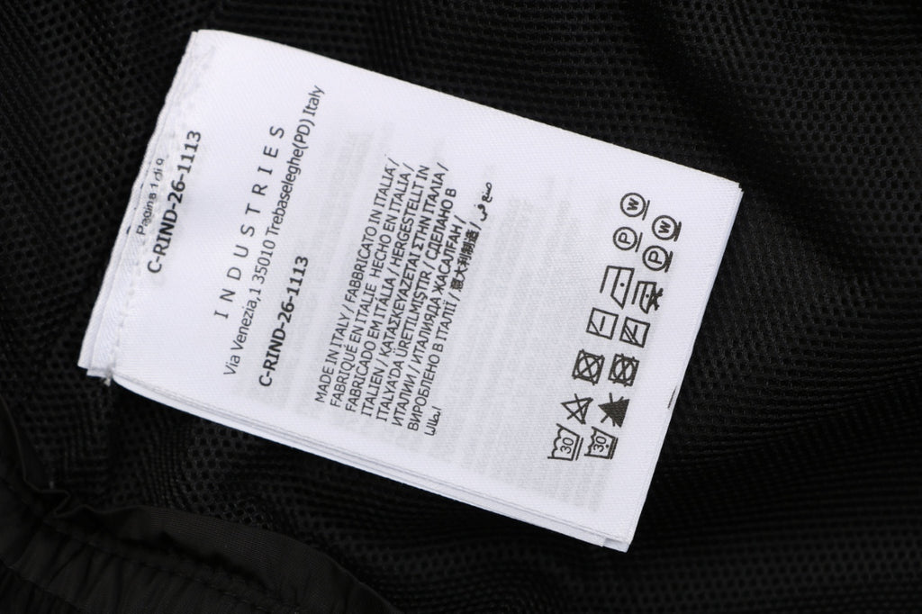 Moncler Tricolour M Badge Embroidered Nylon Shorts Black