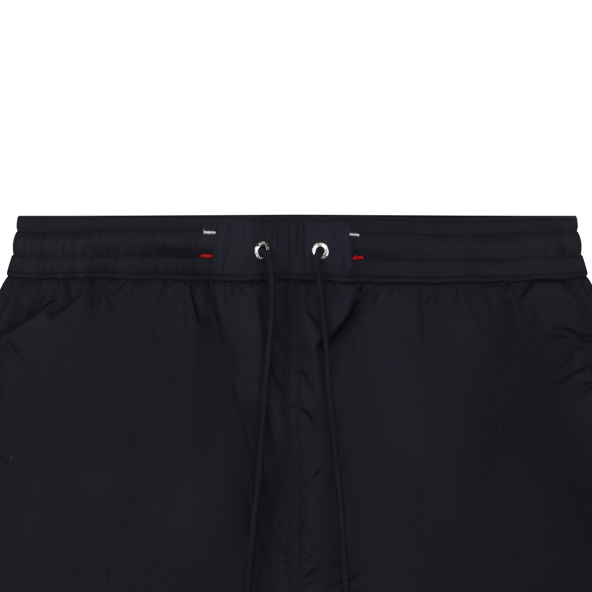Moncler Tricolour M Badge Embroidered Nylon Shorts Navy