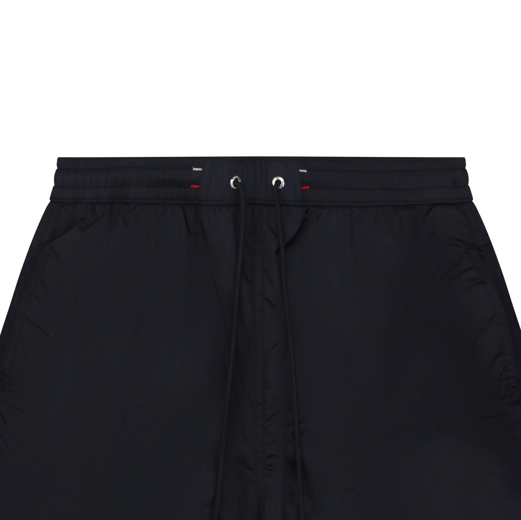 Moncler Tricolour M Badge Embroidered Nylon Shorts Navy