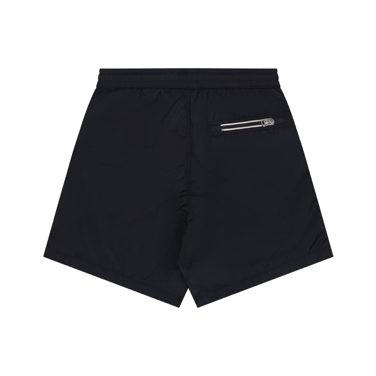 Moncler Tricolour M Badge Embroidered Nylon Shorts Navy