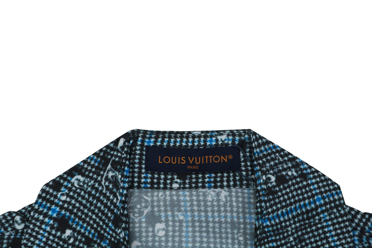 Louis Vuitton Raindrop Trompe-LʼOeil Short Sleeve Shirt Teal