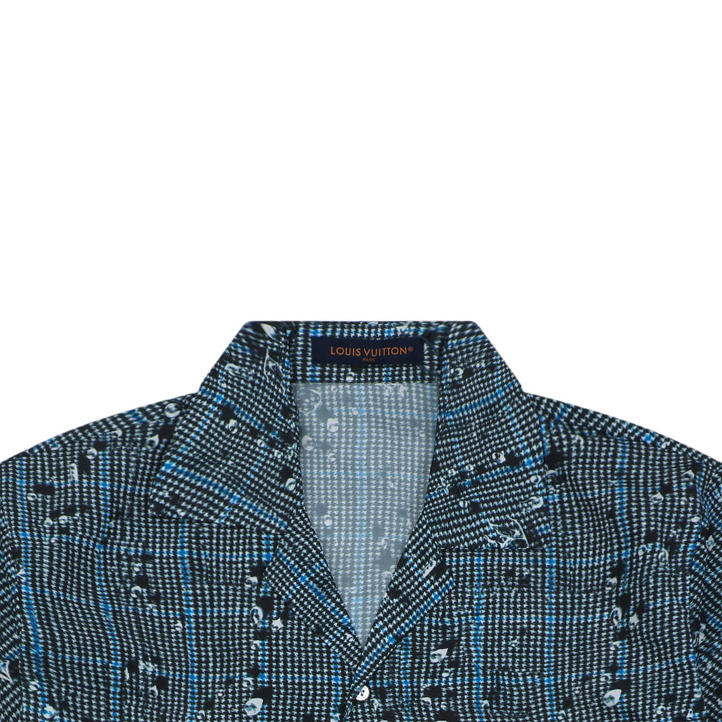 Louis Vuitton Raindrop Trompe-LʼOeil Short Sleeve Shirt Teal