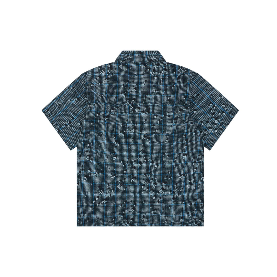 Louis Vuitton Raindrop Trompe-LʼOeil Short Sleeve Shirt Teal