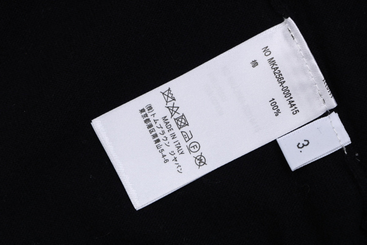Thom Browne Tennis Racket Five-Button Short Sleeve Polo Black