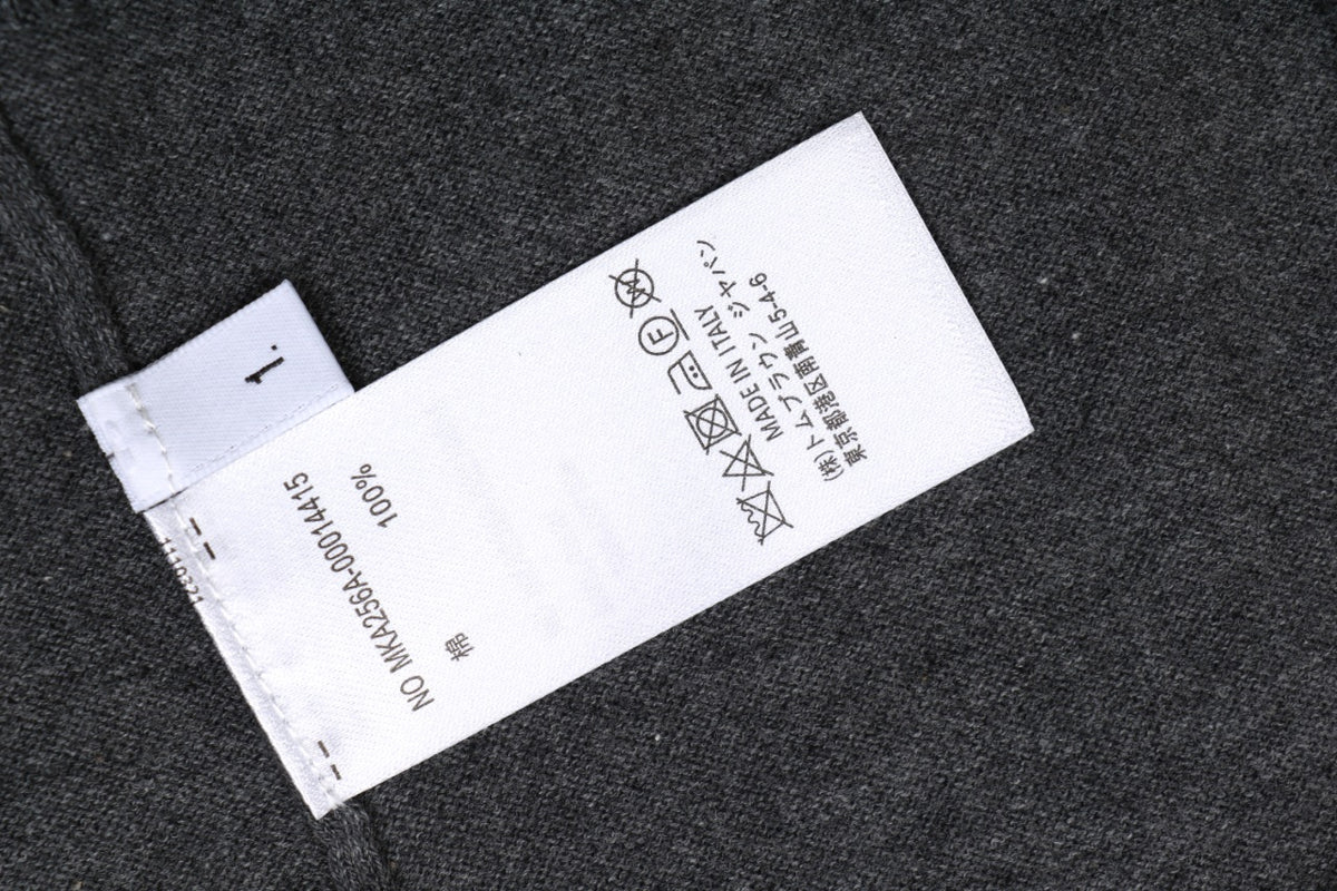 Thom Browne Tennis Racket Five-Button Short Sleeve Polo Dark Grey