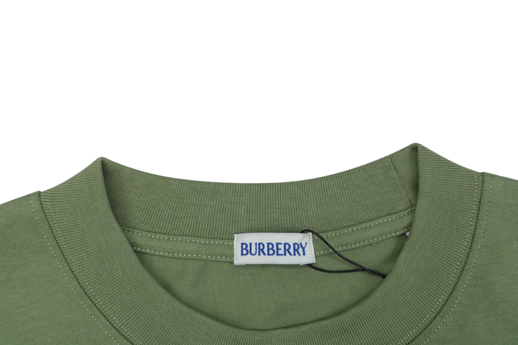 Burberry Gradient Vintage Check Print Short Sleeve Tee Olive
