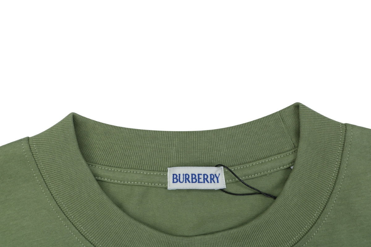 Burberry Gradient Vintage Check Print Short Sleeve Tee Olive