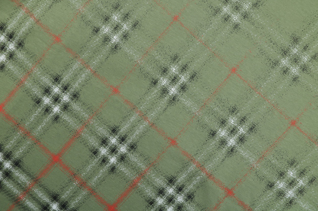 Burberry Gradient Vintage Check Print Short Sleeve Tee Olive