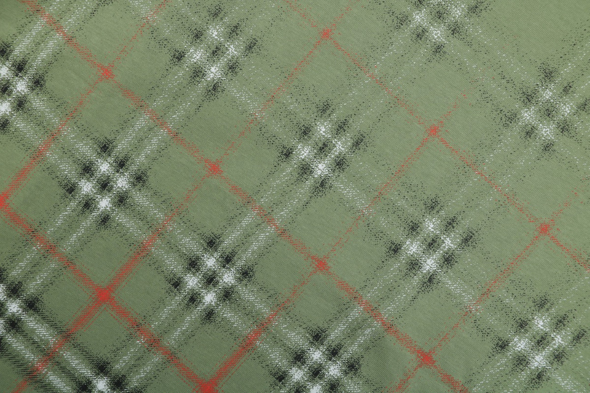 Burberry Gradient Vintage Check Print Short Sleeve Tee Olive
