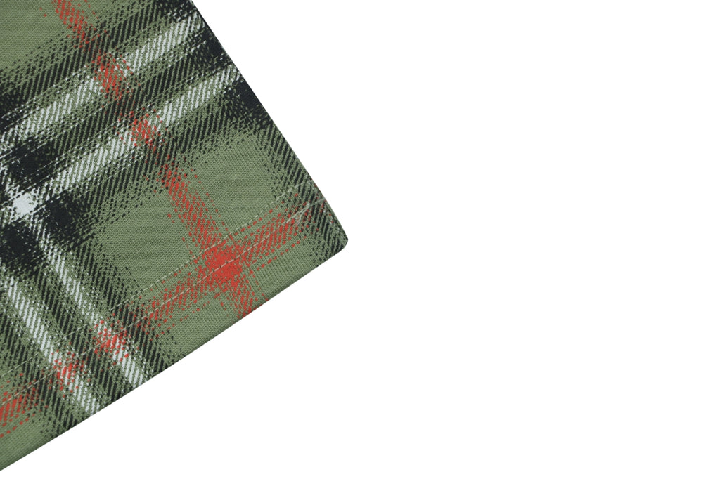 Burberry Gradient Vintage Check Print Short Sleeve Tee Olive