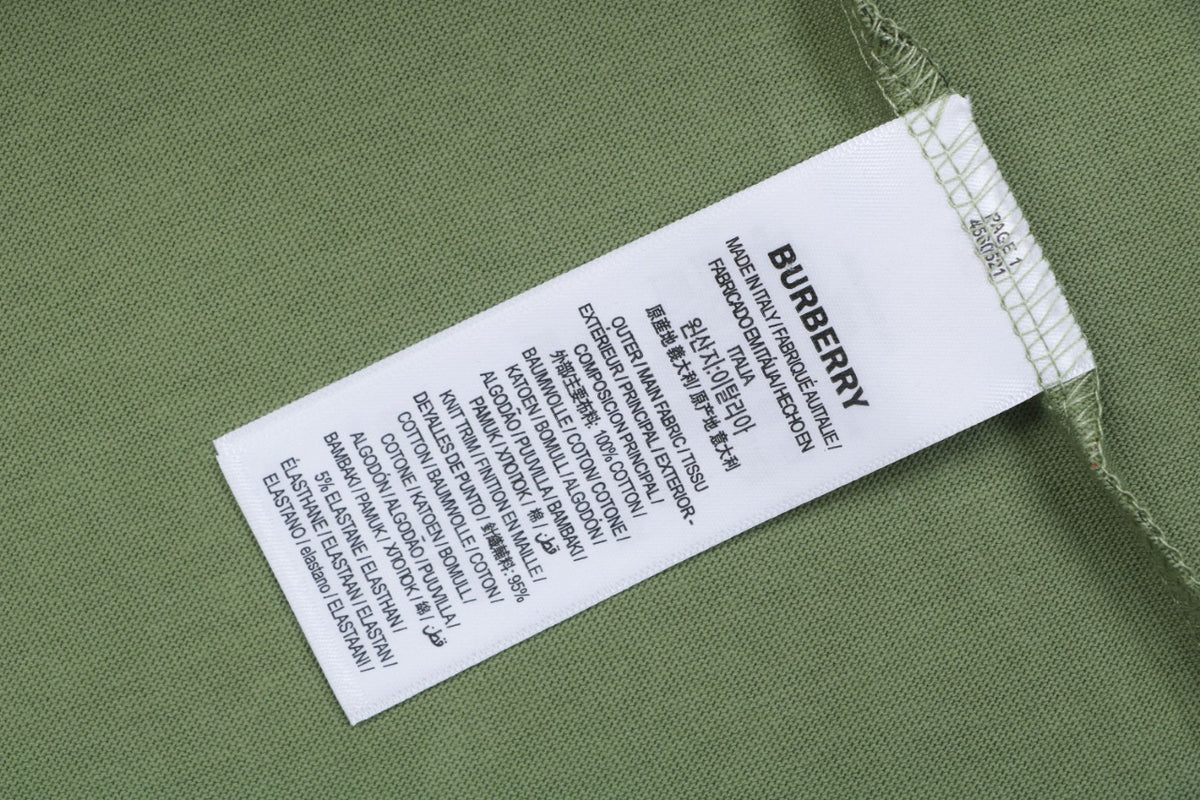 Burberry Gradient Vintage Check Print Short Sleeve Tee Olive