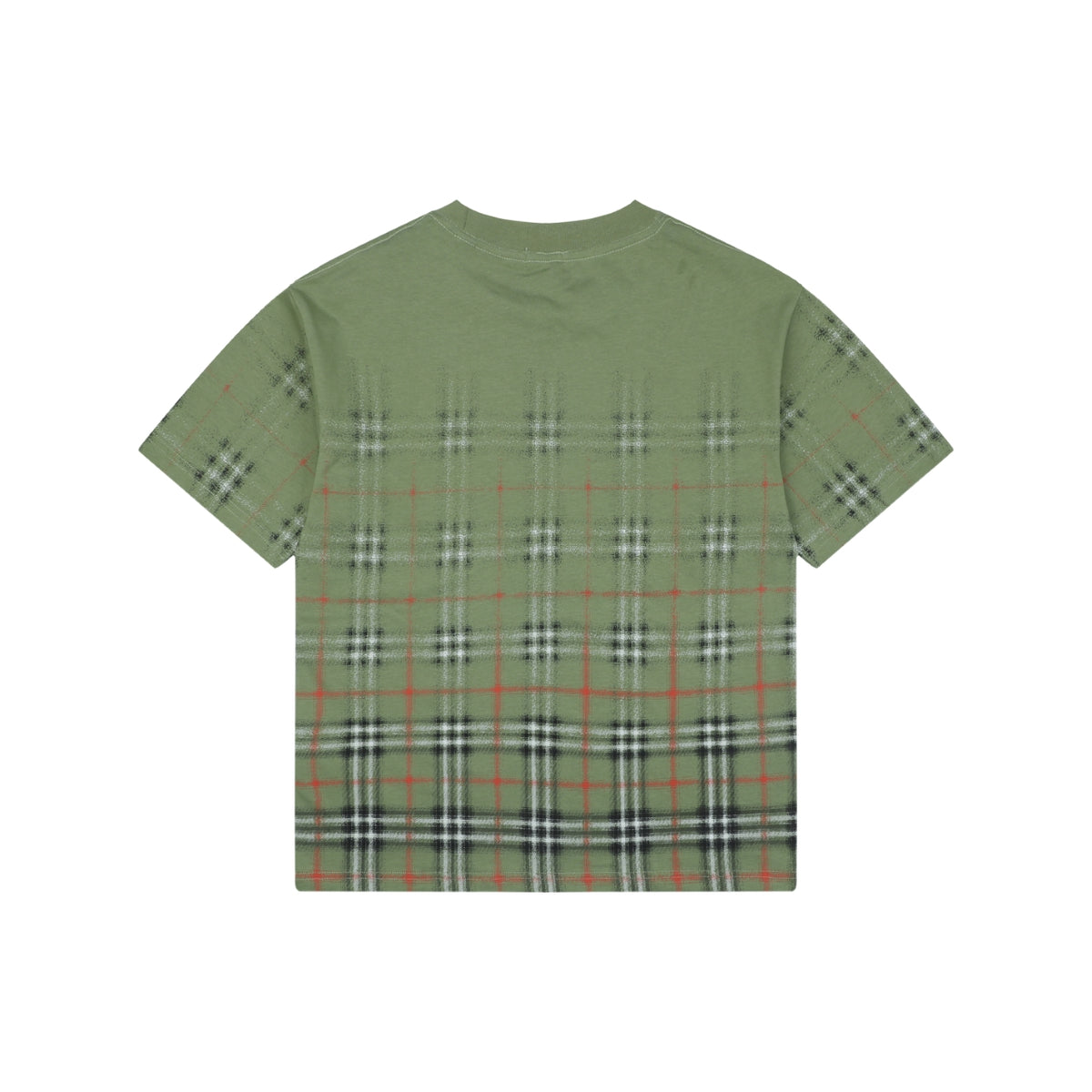 Burberry Gradient Vintage Check Print Short Sleeve Tee Olive