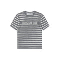 Dior Christian Dior Grey White Stripe Jacquard Short Sleeve Tee