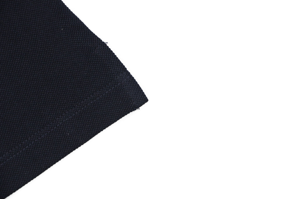 Miu Miu Blue Stripe Contrast Collar Polo Short Sleeve Black