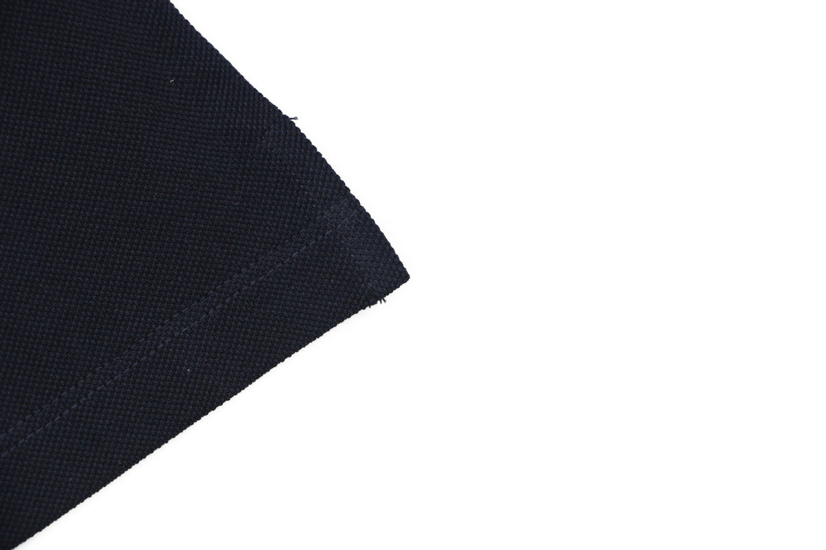 Miu Miu Blue Stripe Contrast Collar Polo Short Sleeve Black