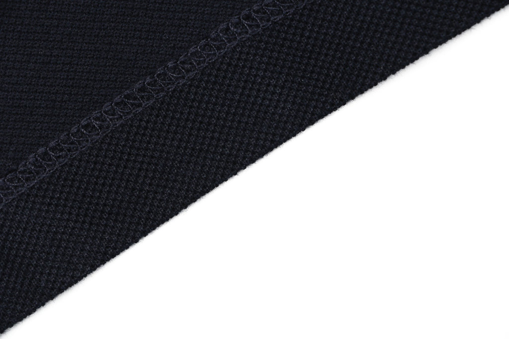 Miu Miu Blue Stripe Contrast Collar Polo Short Sleeve Black