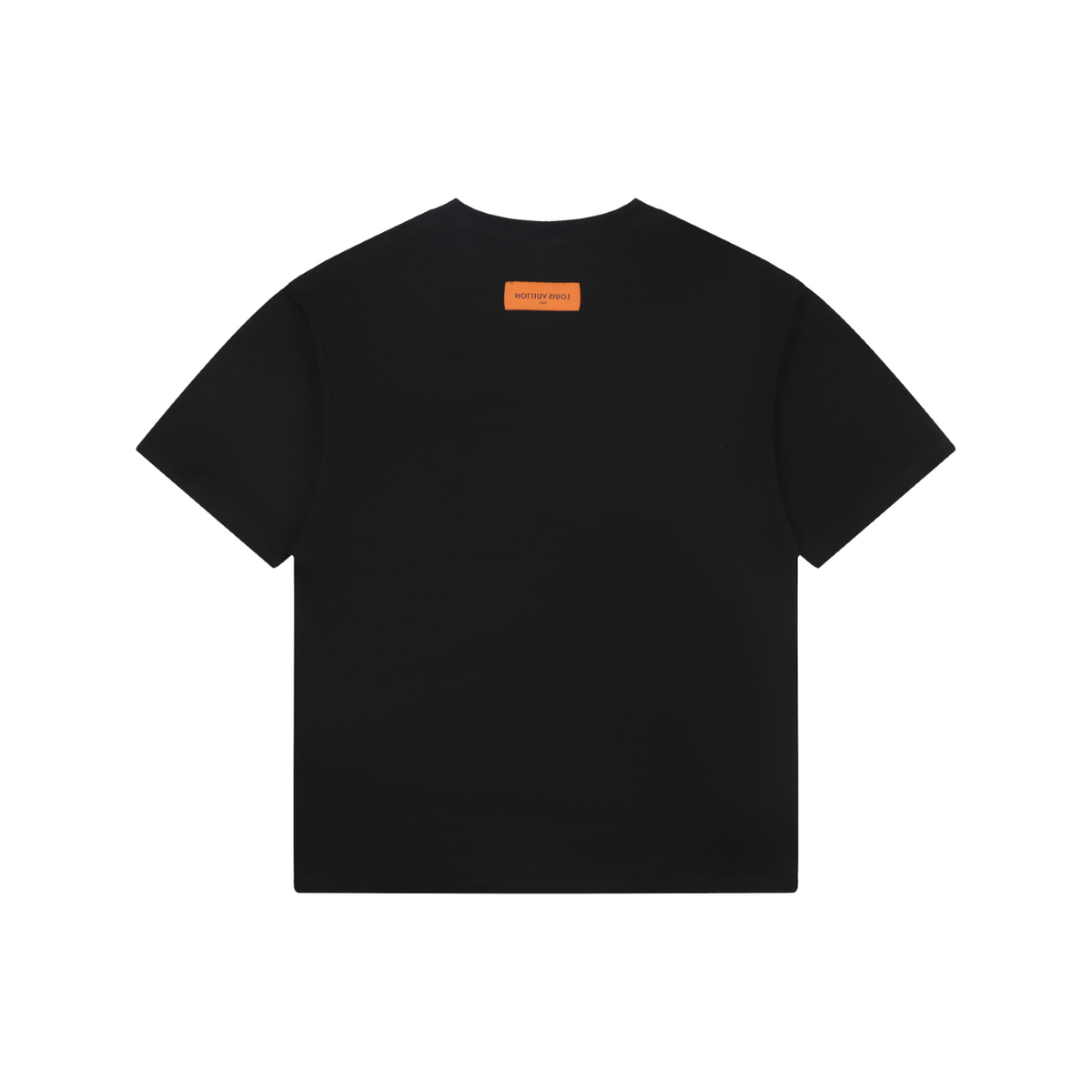 LV Graffiti Monogram Print Short Sleeve Tee — Gray/Pink