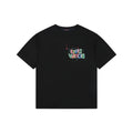 LV Colorful Graffiti Monogram Letter Print Short Sleeve Tee — Black