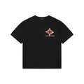 LV Dark Red Diamond Graffiti Print Short Sleeve Tee — Black