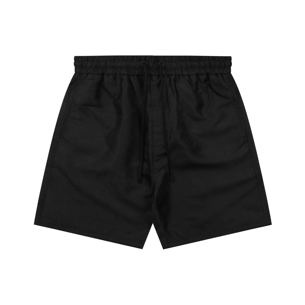 LV Micro Dot Monogram Jacquard Nylon Shorts — Black
