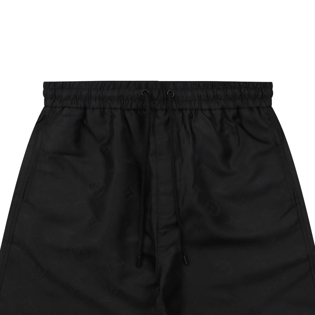 LV Micro Dot Monogram Jacquard Nylon Shorts — Black