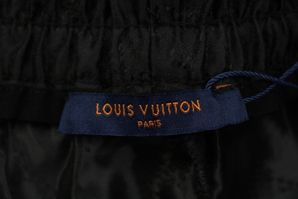 LV Micro Dot Monogram Jacquard Nylon Shorts — Black