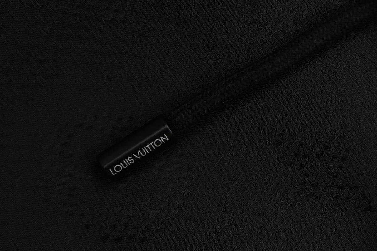 LV Micro Dot Monogram Jacquard Nylon Shorts — Black